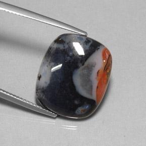 10.78 ct Multicolor Jasper Stone, Natural Jasper in Cushion Cabochon Shape for Sale