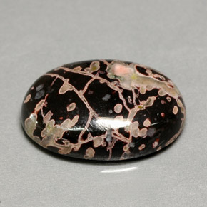 9.81 ct Multicolor Jasper Gemstone, Jasper Gem in Oval Cabochon Shape for Sale.