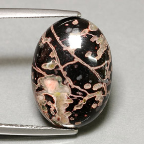 9.81 ct Multicolor Jasper Stone, Natural Jasper in Oval Cabochon Shape for Sale