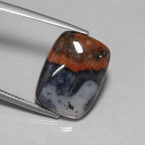 10.67 ct Multicolor Jasper Stone, Natural Jasper in Cushion Cabochon Shape for Sale