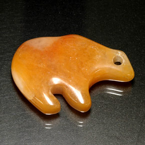 22.60 ct Multicolor Jasper Gemstone, Jasper Gem in Carved Bear Shape for Sale.