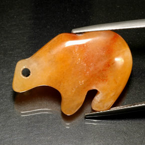 22.60 ct Multicolor Jasper Stone, Natural Jasper in Carved Bear Shape for Sale