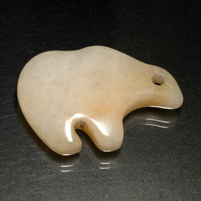 20.39 ct Multicolor Jasper Gemstone, Jasper Gem in Carved Bear Shape for Sale.