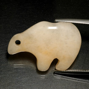 20.39 ct Multicolor Jasper Stone, Natural Jasper in Carved Bear Shape for Sale