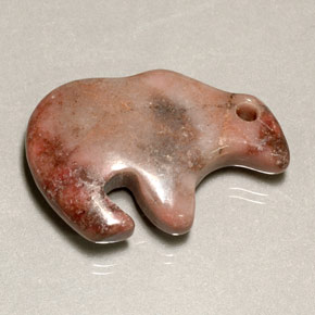 24.08 ct Multicolor Jasper Gemstone, Jasper Gem in Carved Bear Shape for Sale.