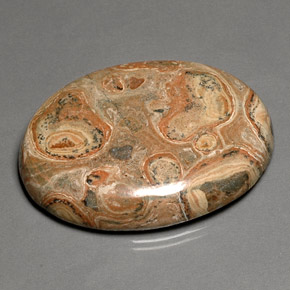 79.88 ct Multicolor Jasper Gemstone, Jasper Gem in Oval Cabochon Shape for Sale.