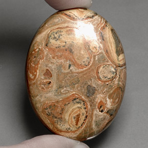 79.88 ct Multicolor Jasper Stone, Natural Jasper in Oval Cabochon Shape for Sale