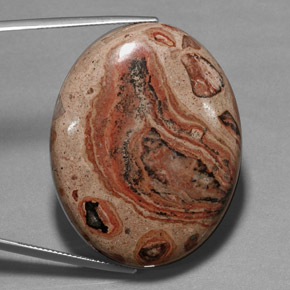 85.37 ct Multicolor Jasper Stone, Natural Jasper in Oval Cabochon Shape for Sale