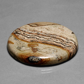 64.35 ct Multicolor Jasper Stone, Natural Jasper in Oval Cabochon Shape for Sale