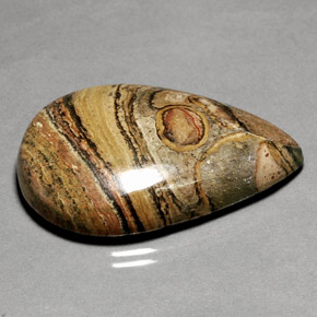 50.80 ct Multicolor Jasper Stone, Natural Jasper in Pear Cabochon Shape for Sale
