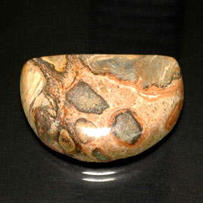 45.08 ct Multicolor Jasper Gemstone, Jasper Gem in Fancy Cabochon Shape for Sale.