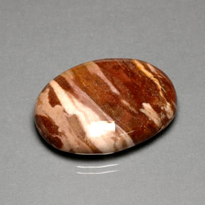 41.87 ct Multicolor Jasper Gemstone, Jasper Gem in Oval Cabochon Shape for Sale.