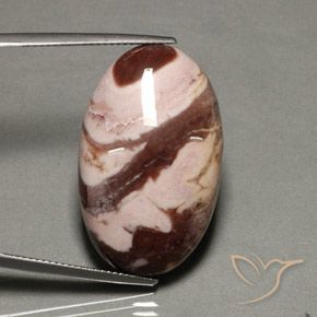 31.96 ct Multicolor Jasper Stone, Natural Jasper in Oval Cabochon Shape for Sale