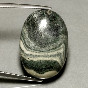 37.67 ct Multicolor Jasper Gemstone, Jasper Gem in Oval Cabochon Shape for Sale.