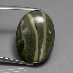 37.53 ct Multicolor Jasper Stone, Natural Jasper in Oval Cabochon Shape for Sale
