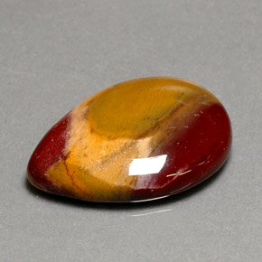 16.52 ct Multicolor Jasper Gemstone, Jasper Gem in Pear Cabochon Shape for Sale.