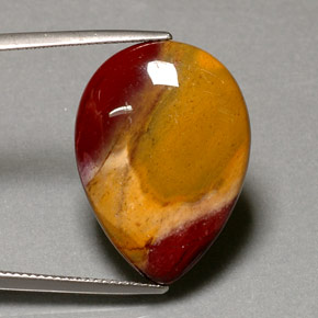 16.52 ct Multicolor Jasper Stone, Natural Jasper in Pear Cabochon Shape for Sale