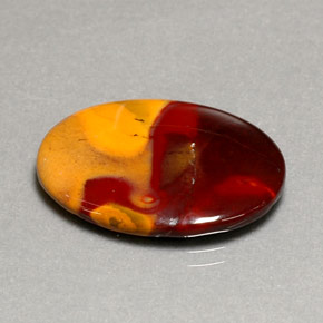 12.49 ct Multicolor Jasper Gemstone, Jasper Gem in Oval Cabochon Shape for Sale.