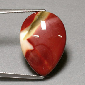 17.50 ct Multicolor Jasper Stone, Natural Jasper in Pear Cabochon Shape for Sale