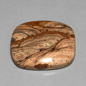 38.85 ct Multicolor Jasper Gemstone, Jasper Gem in Cushion Cabochon Shape for Sale.