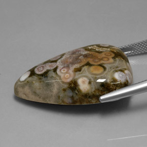 Jasper Gemstone in 30.2 x 21.5 mm Size for Sale, Jasper Stone in Multicolor Color