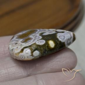 Jasper Gemstone in 32.6 x 23.6 mm Size for Sale, Jasper Stone in Multicolor Color