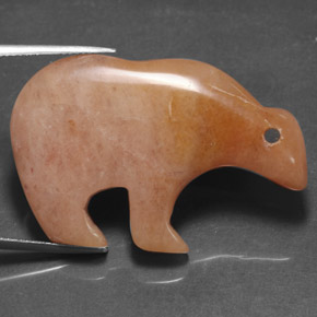 49.77 ct Multicolor Jasper Stone, Natural Jasper in Carved Bear Shape for Sale