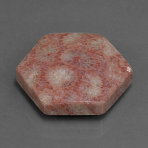 13.39 ct Multicolor Jasper Stone, Natural Jasper in Hexagon Cabochon Shape for Sale