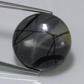 18.77 ct Multicolor Jasper Gemstone, Jasper Gem in Round Cabochon Shape for Sale.