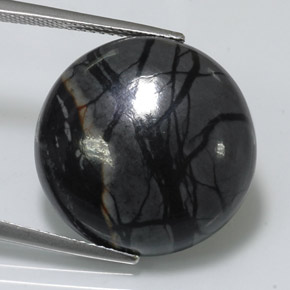 20.85 ct Multicolor Jasper Gemstone, Jasper Gem in Round Cabochon Shape for Sale.