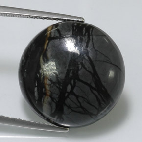 19.32 ct Multicolor Jasper Gemstone, Jasper Gem in Round Cabochon Shape for Sale.