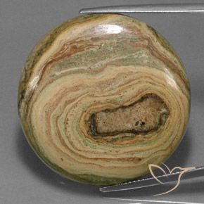48.59ct Natural Multicolor Jasper, Round, Opaque, Photo A