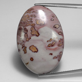 32.70 ct Multicolor Jasper Gemstone, Jasper Gem in Oval Cabochon Shape for Sale.