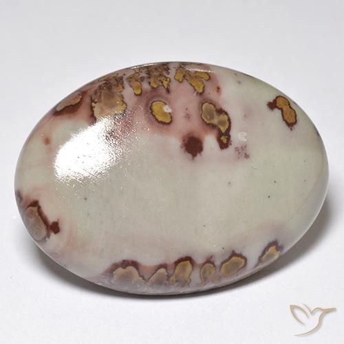37.10 ct Multicolor Jasper Stone, Natural Jasper in Oval Cabochon Shape for Sale