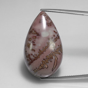 Multicolor Jasper Gem - 33.5ct Pear Cabochon (ID: 346843)