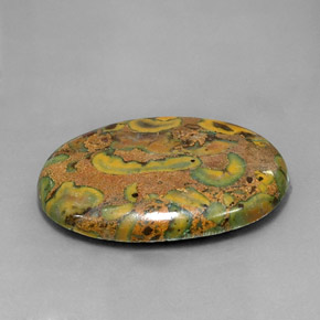 25.79 ct Multicolor Jasper Stone, Natural Jasper in Oval Cabochon Shape for Sale