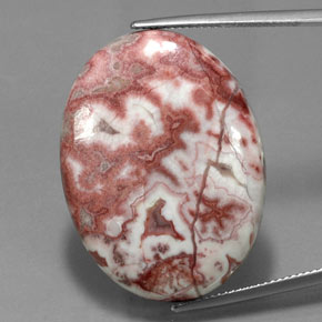 38.30 ct Multicolor Jasper Gemstone, Jasper Gem in Oval Cabochon Shape for Sale.