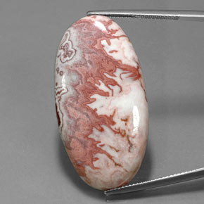 34.11 ct Multicolor Jasper Gemstone, Jasper Gem in Oval Cabochon Shape for Sale.