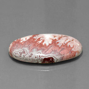 34.11 ct Multicolor Jasper Stone, Natural Jasper in Oval Cabochon Shape for Sale