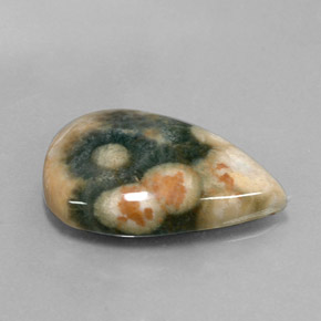 10.08 ct Multicolor Jasper Stone, Natural Jasper in Pear Cabochon Shape for Sale
