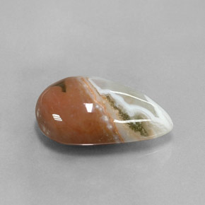 9.07 ct Multicolor Jasper Stone, Natural Jasper in Pear Cabochon Shape for Sale