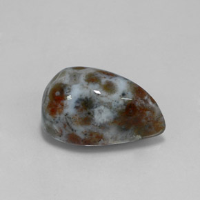 10.49 ct Multicolor Jasper Stone, Natural Jasper in Pear Cabochon Shape for Sale