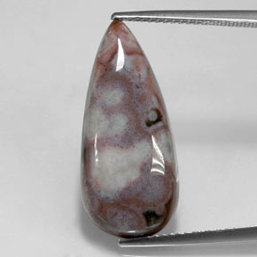 11.23 ct Multicolor Jasper Gemstone, Jasper Gem in Pear Cabochon Shape for Sale.