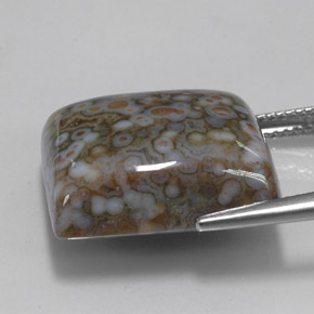 Jasper Gemstone in 18.8 x 16.7 mm Size for Sale, Jasper Stone in Multicolor Color