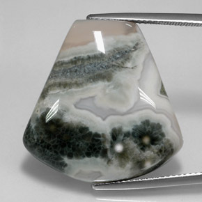 29.53 ct Multicolor Jasper Gemstone, Jasper Gem in Fancy Cabochon Shape for Sale.