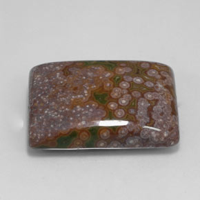 26.22 ct Multicolor Jasper Stone, Natural Jasper in Baguette Cabochon Shape for Sale