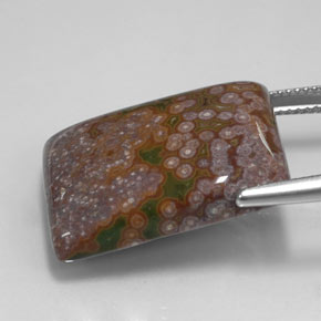 Jasper Gemstone in 23.2 x 17.7 mm Size for Sale, Jasper Stone in Multicolor Color