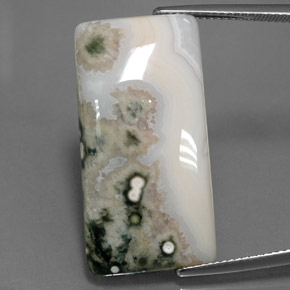 24.14 ct Multicolor Jasper Gemstone, Jasper Gem in Baguette Cabochon Shape for Sale.