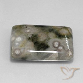 23.21 ct Multicolor Jasper Stone, Natural Jasper in Baguette Cabochon Shape for Sale