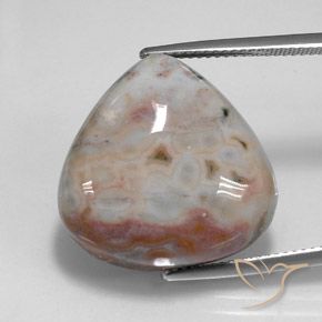 Diaspro a pera da 26,95 ct, 20,6 x 20,4 mm dall'Indonesia, Photo A